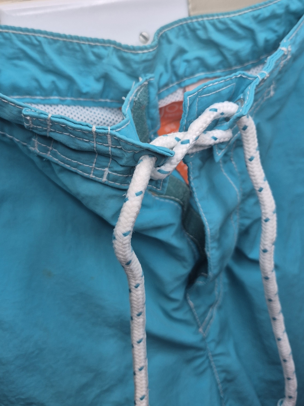Men's Turquoise Swim Shorts with Drawstring - Picture 10 of 13